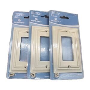 Brainerd Single Decorator Wood Architectural Wall Plate Light Almond 3Pack [8]